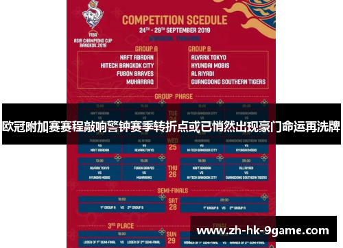 欧冠附加赛赛程敲响警钟赛季转折点或已悄然出现豪门命运再洗牌